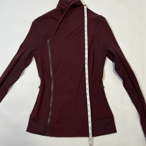 Lululemon Bhakti Yoga Jacket Womens Size 4 Bordeaux Drama Red Athletic Luon - Picture 8 of 10
